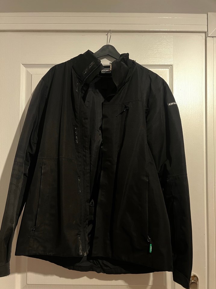 Erkek Siyah Midi Yağmurluk Yüksek Yakalı - Görsel 2