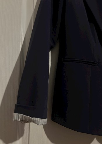 Düğmeli Lacivert Kadın Blazer Ceket - Görsel 2