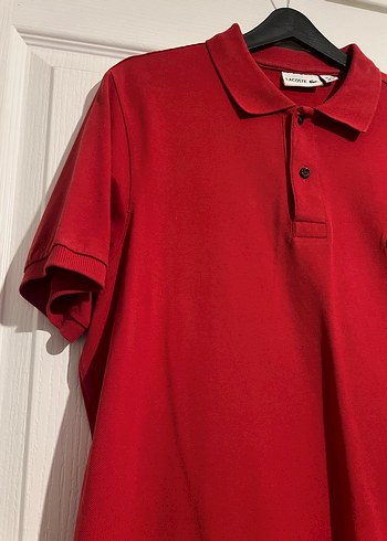 Kırmızı Unisex Polo Yaka Tişört - Görsel 5
