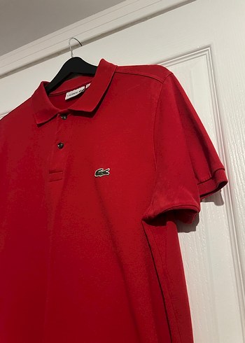 Kırmızı Unisex Polo Yaka Tişört - Görsel 2