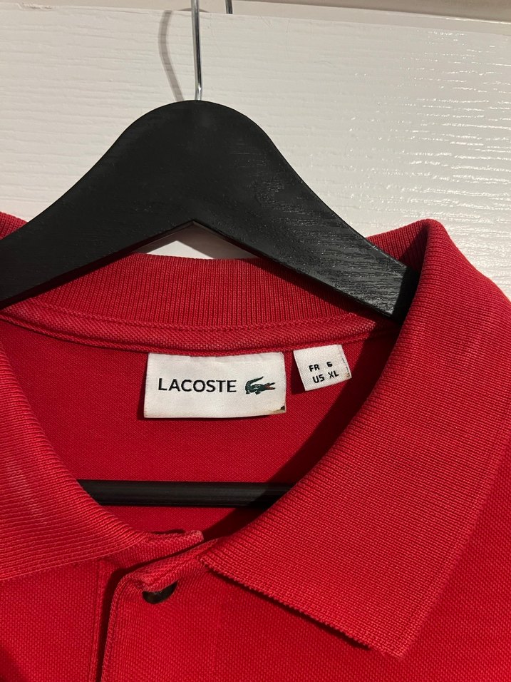 Kırmızı Unisex Polo Yaka Tişört - Görsel 4