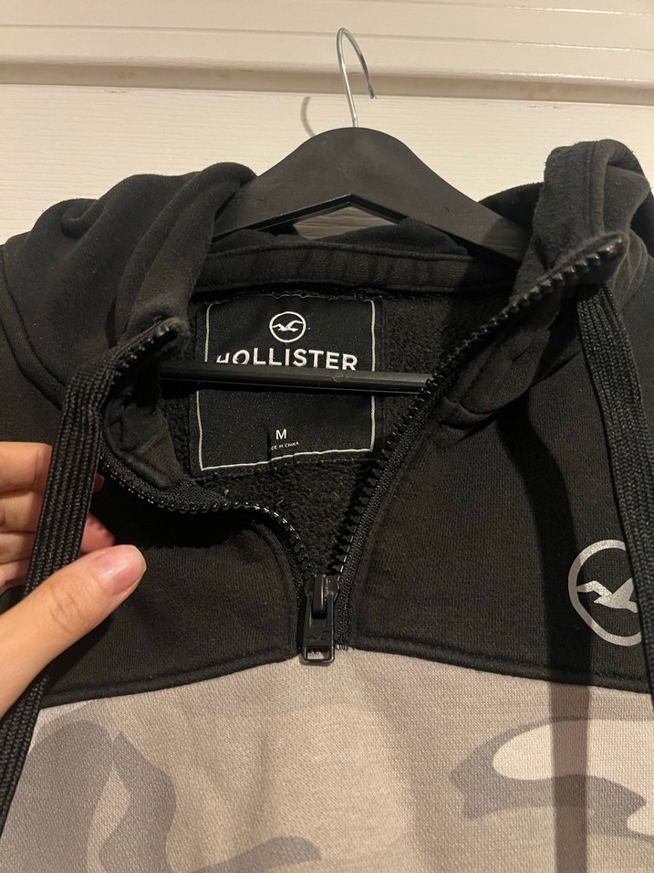 Gri Kamuflaj Kapüşonlu Sweatshirt - Görsel 4