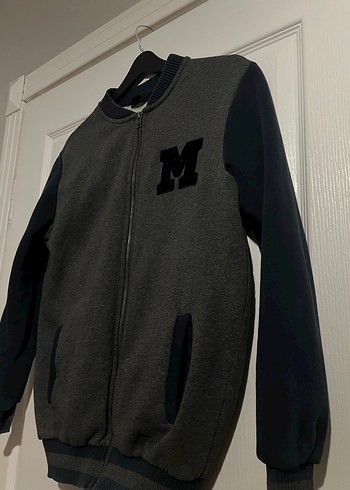 Erkek Laciver Gri Fermuarlı Sweatshirt - Görsel 3