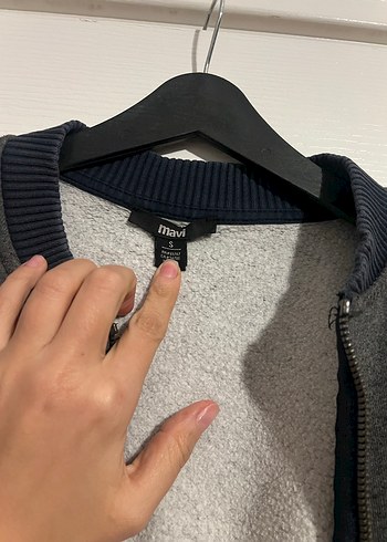 Erkek Laciver Gri Fermuarlı Sweatshirt - Görsel 2