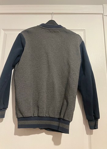Erkek Laciver Gri Fermuarlı Sweatshirt - Görsel 6