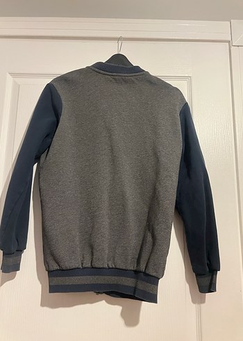 Erkek Laciver Gri Fermuarlı Sweatshirt - Görsel 5