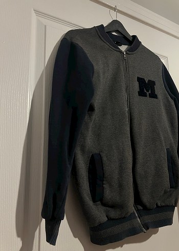 Erkek Laciver Gri Fermuarlı Sweatshirt - Görsel 4