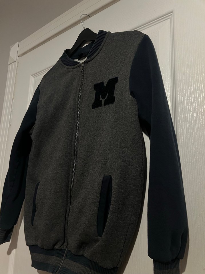 Erkek Laciver Gri Fermuarlı Sweatshirt - Görsel 3