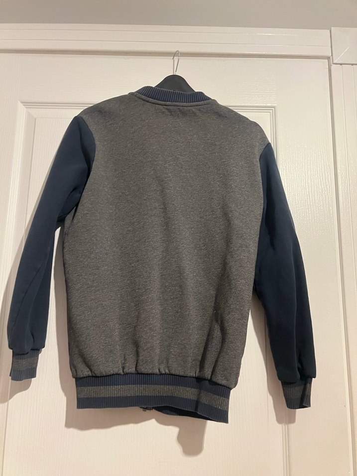 Erkek Laciver Gri Fermuarlı Sweatshirt - Görsel 5