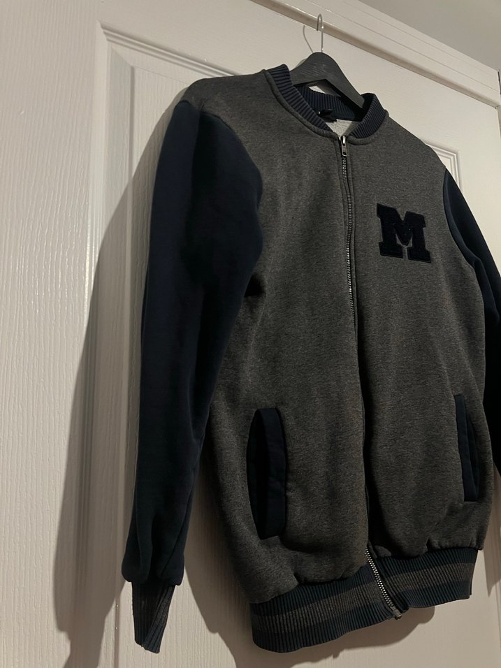 Erkek Laciver Gri Fermuarlı Sweatshirt - Görsel 4