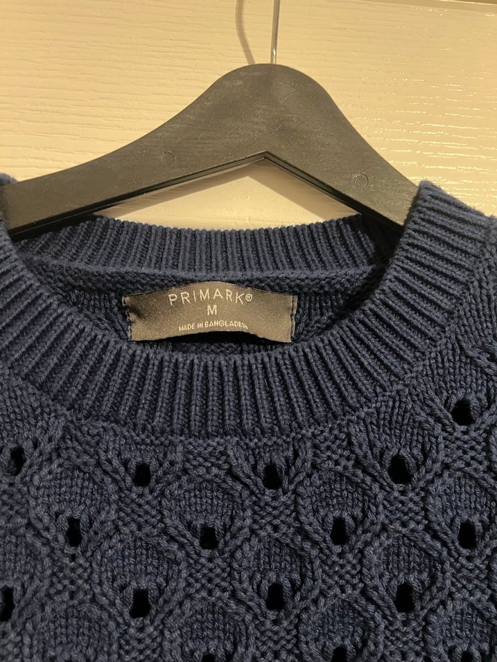 Kadın Lacivert Örgü Triko Kazak - Görsel 3