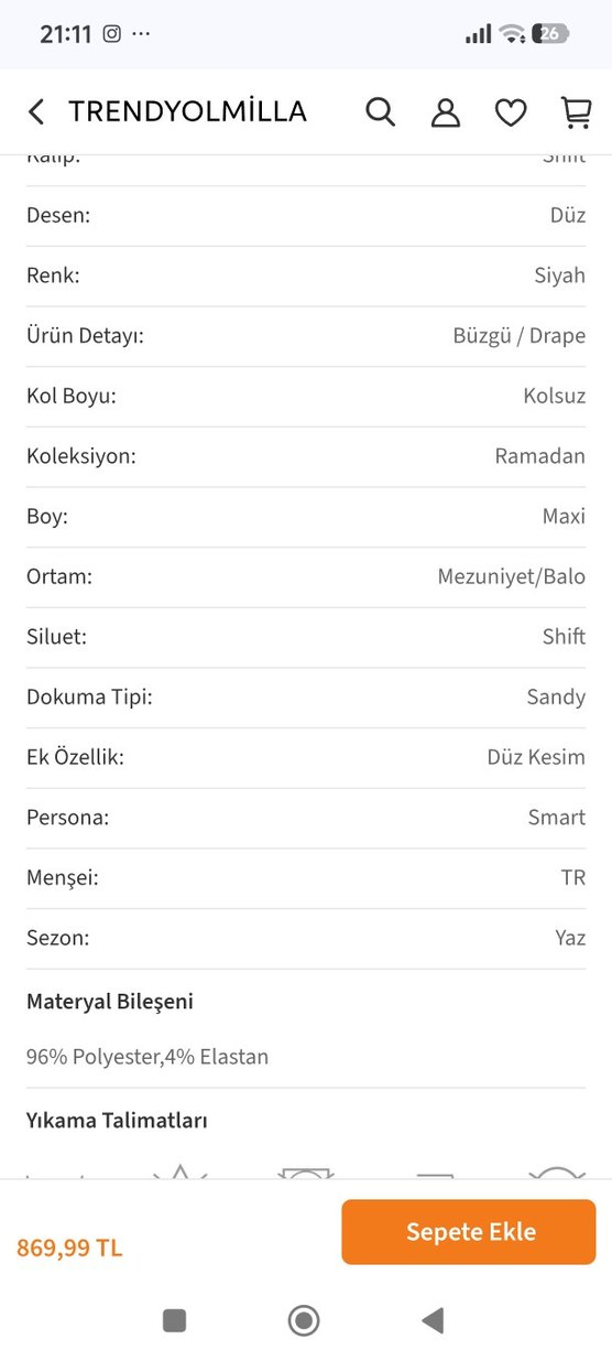 Siyah Drapeli Uzun Kadın Elbisesi - Görsel 3