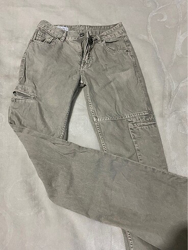 32 Beden haki Renk zara düşük bel pantolon
