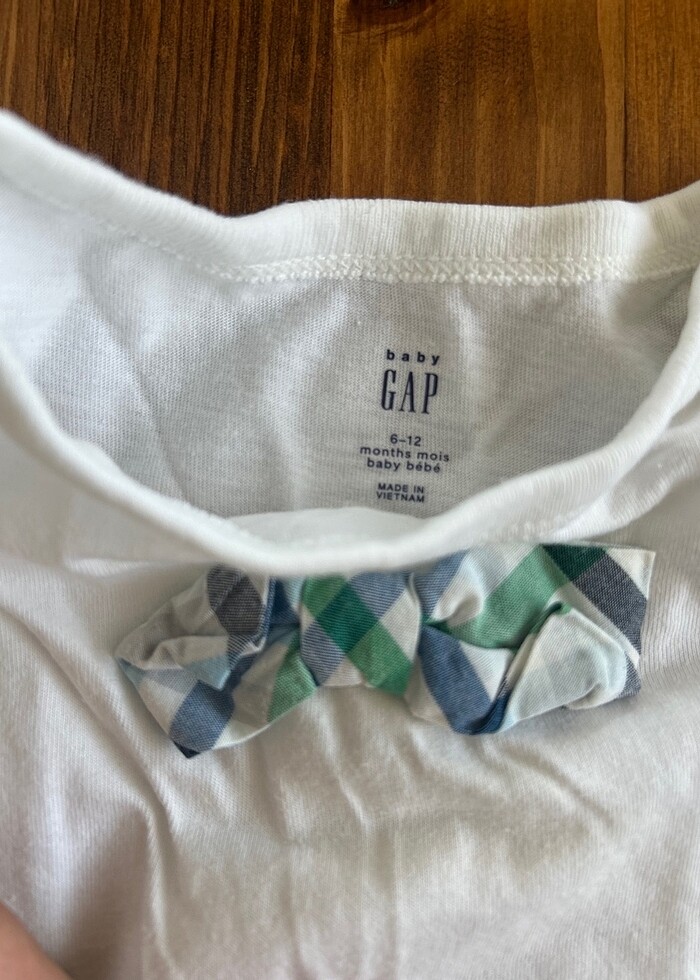 GAP Çıtçıtlı uzun kollu papyonlu Body - Görsel 2