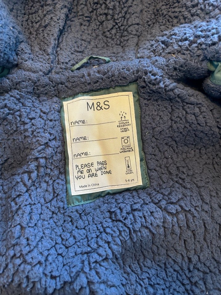 M&S Renk Bloklu Kapüşonlu Puffer Şişme Mont  - Görsel 2