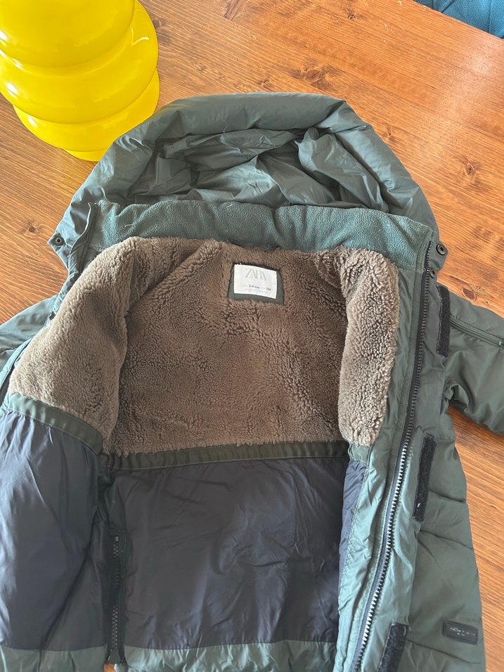 Zara Orijinal İçi lü, kapüşonlu Çocuk Mont  - Görsel 3