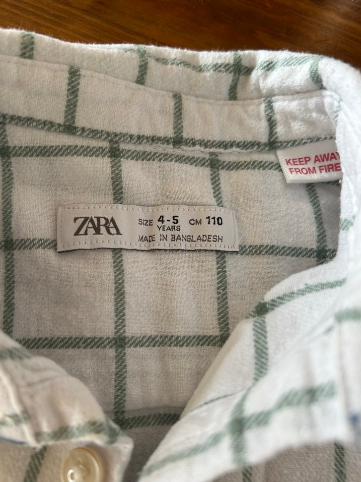 Zara 4-5 yaş erkek çocuk gömlek sorunsuz orijinal - Görsel 5