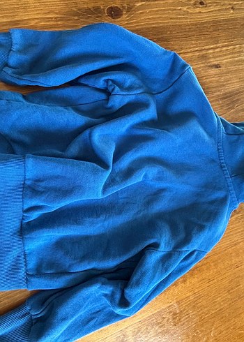 4 Yaş Beden mavi Renk Benetton orijinal fermuarlı kapüşonlu Sweatshirt