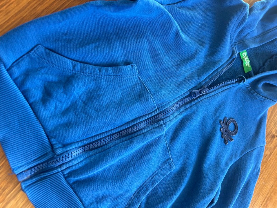 Benetton orijinal fermuarlı kapüşonlu Sweatshirt - Görsel 3