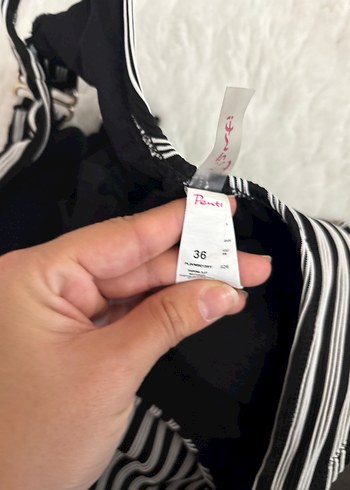 Penti Zebra Desenli Fırfırlı Kadın Mayo