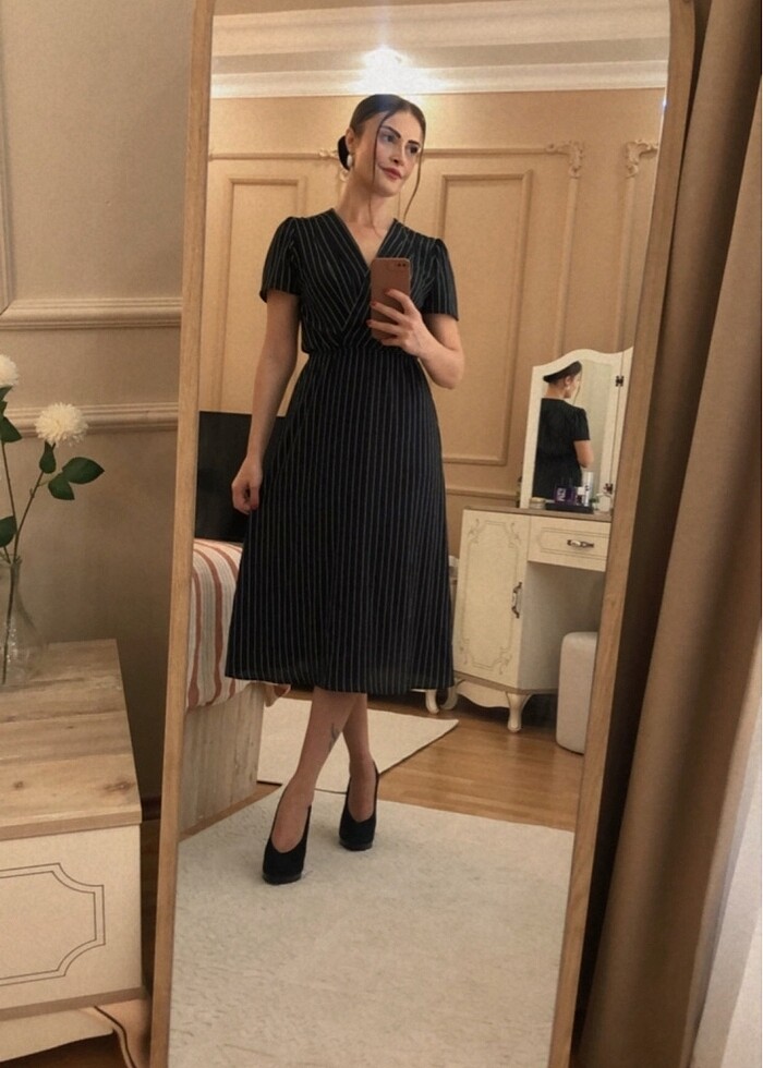 Midi boy elbise - Görsel 3