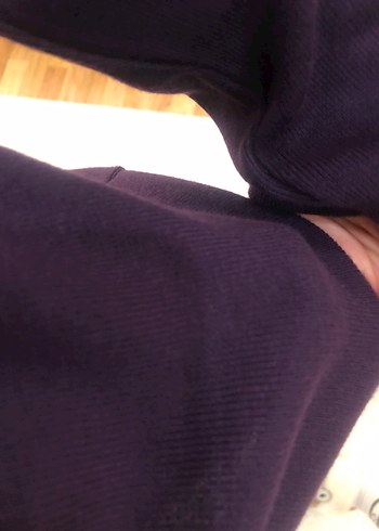 Mor Triko Kadın Bluz, Bisiklet Yaka, Uzun Kollu - Görsel 9