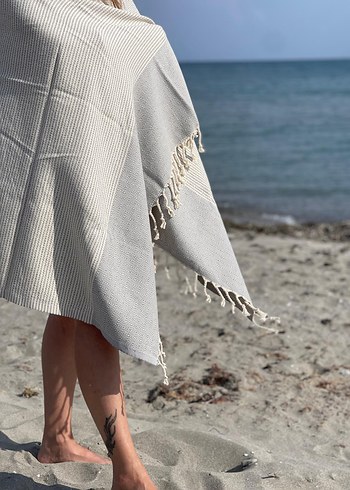 Bohem Gri Bağlamalı Desenli Peştemal - Görsel 9