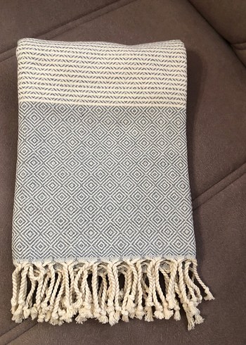 Bohem Gri Bağlamalı Desenli Peştemal - Görsel 7