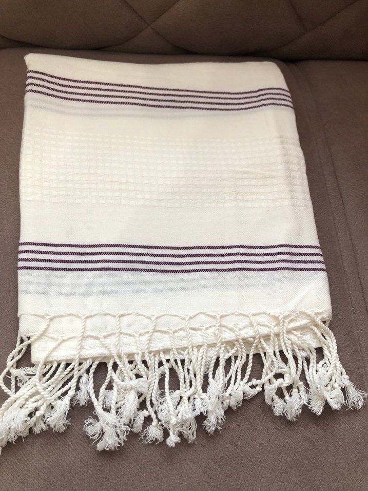 Beyaz Çizgili Peştemal - Görsel 5