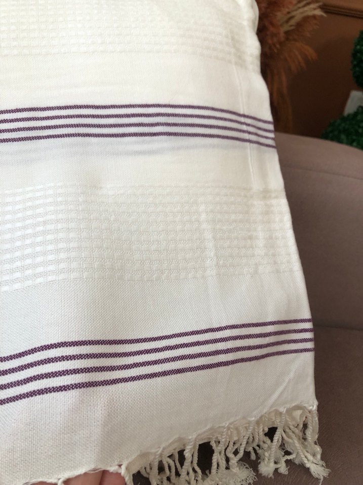 Beyaz Çizgili Peştemal - Görsel 4