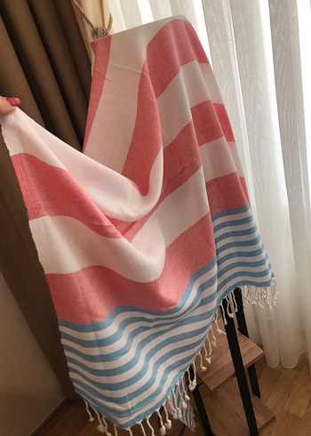 Bohem Çok Renkli Çizgili Peştemal - Görsel 4