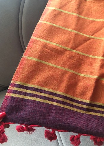 Kırmızı Bağlama Desenli Renkli peştemal - Görsel 7