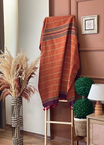 Kırmızı Bağlama Desenli Renkli peştemal - Görsel 3