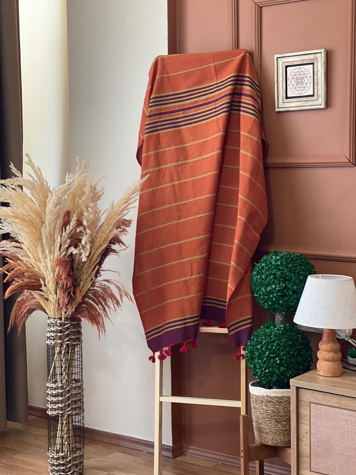 Kırmızı Bağlama Desenli Renkli peştemal - Görsel 3