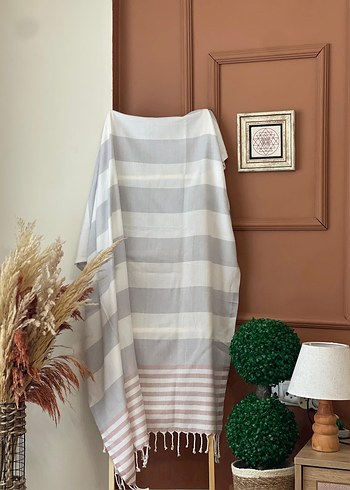 Bohem Çizgili Pastel Peştemal - Görsel 4