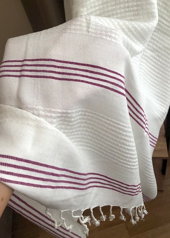 Beyaz Çizgili Peştemal - Görsel 4