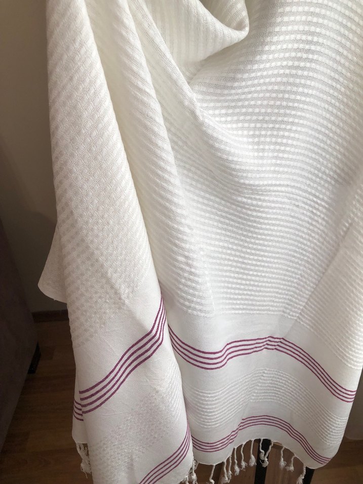 Beyaz Çizgili Peştemal - Görsel 3