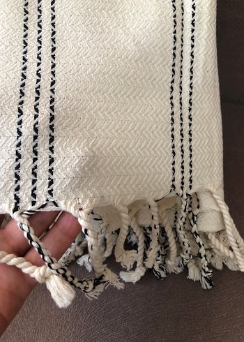 diğer Beden beyaz Renk Nakışlı Beyaz Bohem Peştemal