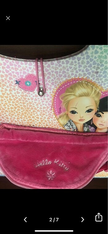 Dörtlü set saat klasör  hello kitty bel çantası - Görsel 8