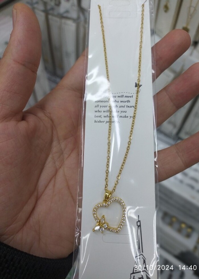 MODA TREND BAYAN ÇELİK TAKI KOLYE  - Görsel 2