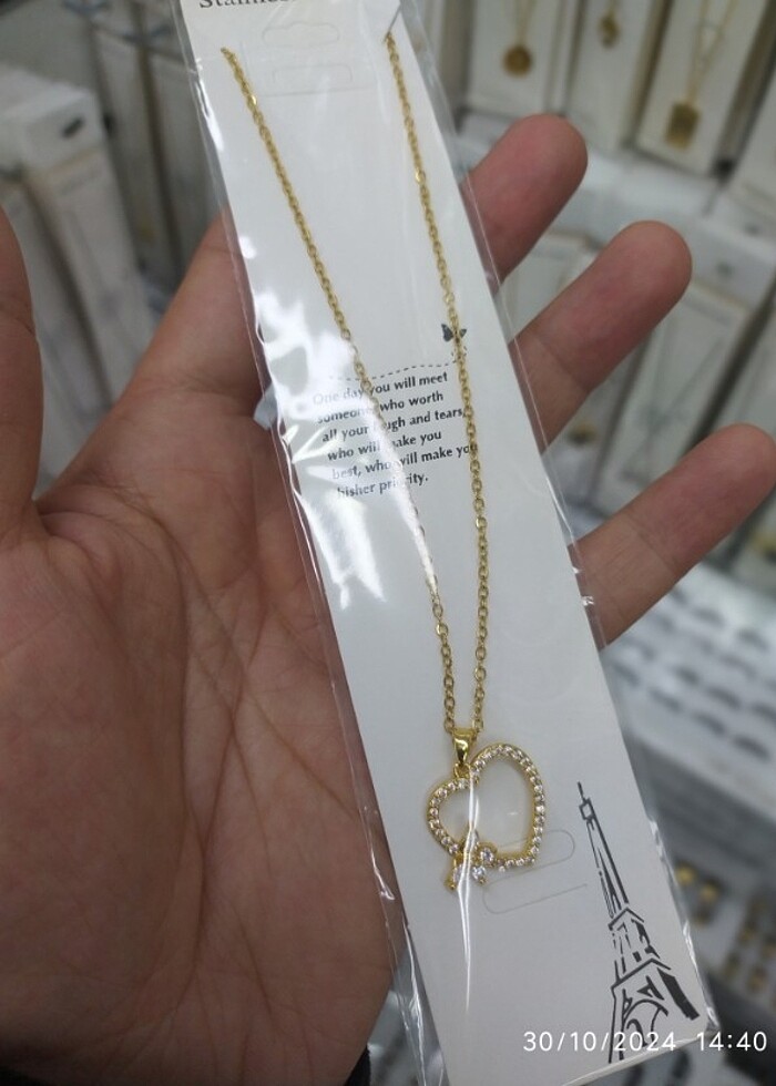 MODA TREND BAYAN ÇELİK TAKI KOLYE  - Görsel 4