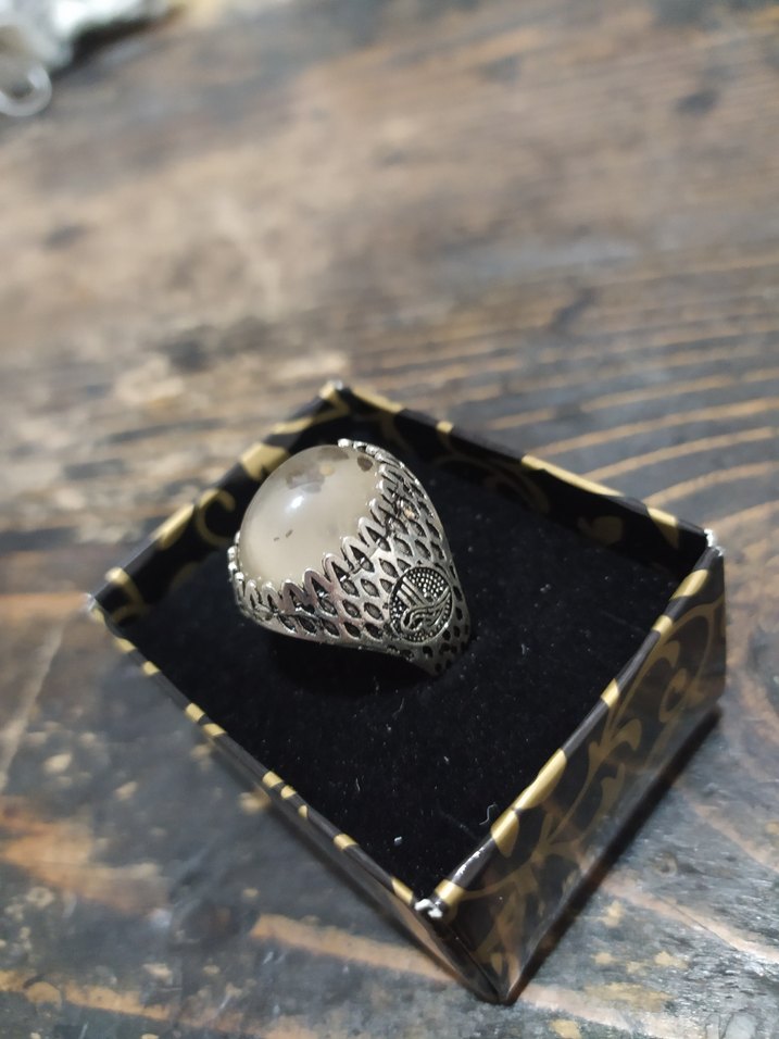 Bej Vintage Erkek Bohem Yüzük - Görsel 3