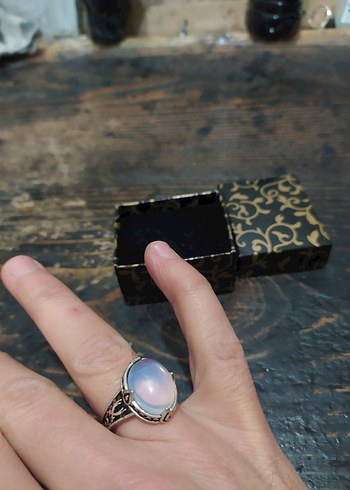 Klasik Elegan Beyaz Bohem Yüzük - Görsel 5