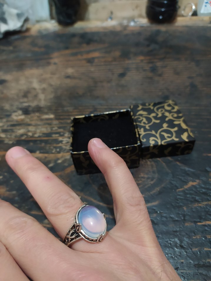 Klasik Elegan Beyaz Bohem Yüzük - Görsel 5