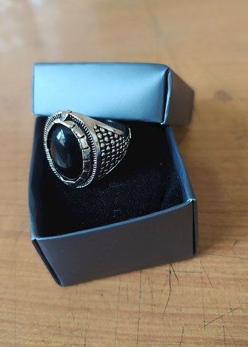 Klasik Siyah Erkek Biker Yüzük - Görsel 3