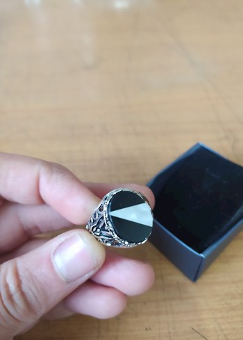 Siyah Bohem Vintage Erkek Yüzük - Görsel 4