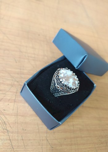 Vintage Bohem Gri Erkek Yüzük - Görsel 2