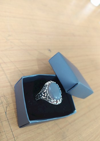 Bohem Gri Vintage Erkek Yüzük - Görsel 4