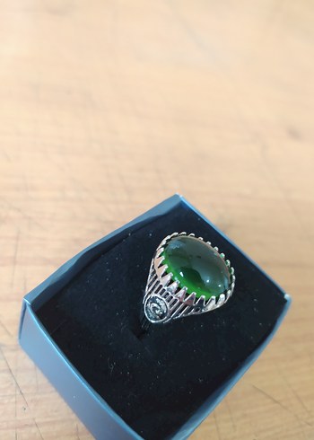 Yeşil Minimalist Erkek Yüzük - Görsel 2