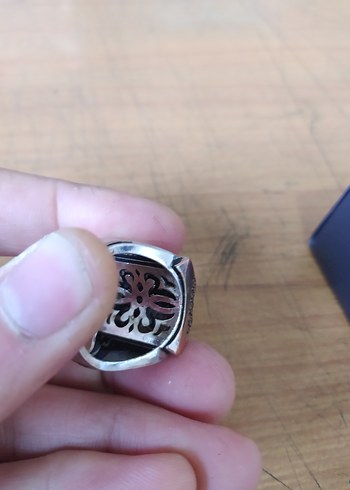 Parlak Siyah Taşlı Erkek Yüzük - Görsel 4